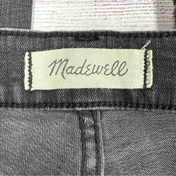 Madewell Cali Denim Boot Jeans Berkeley Black Chewed Hem Edition Size 26 Tall - Picture 7 of 12